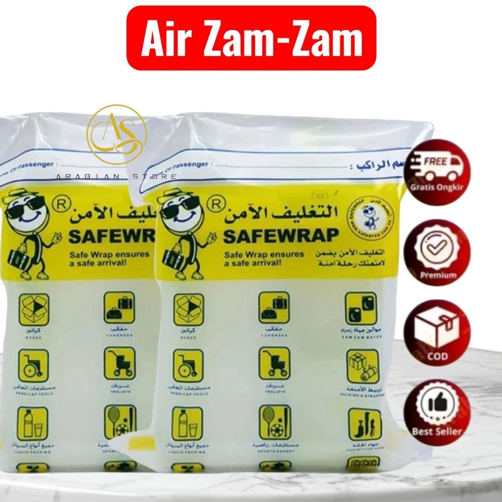 Air Zam Zam  Original Kemasan 1liter Air Zam Zam Safewrap Original 1liter