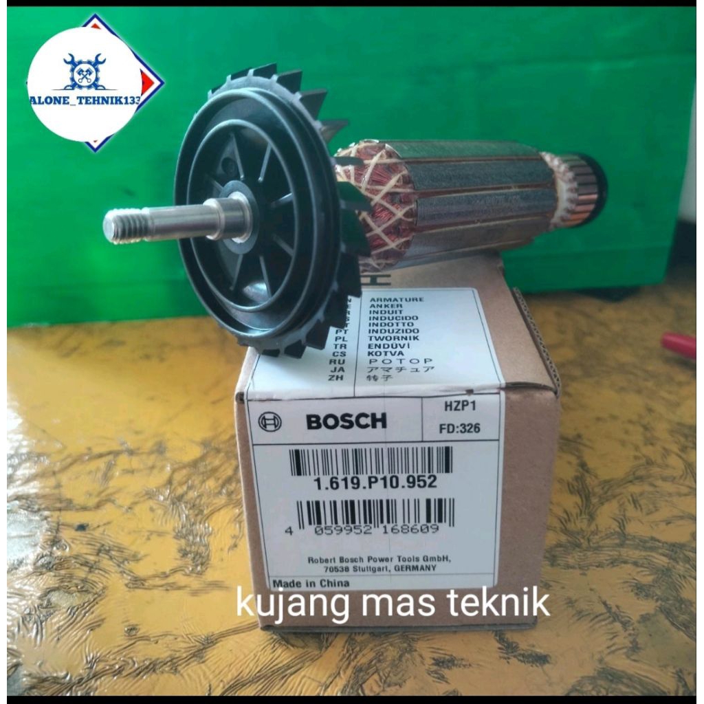 ARMATURE BOSCH GWS900-100 ANGKER MESIN GERINDA BOSCH 4inch GWS 900-100 ROTOR DINAMO - ARMATURE MESIN