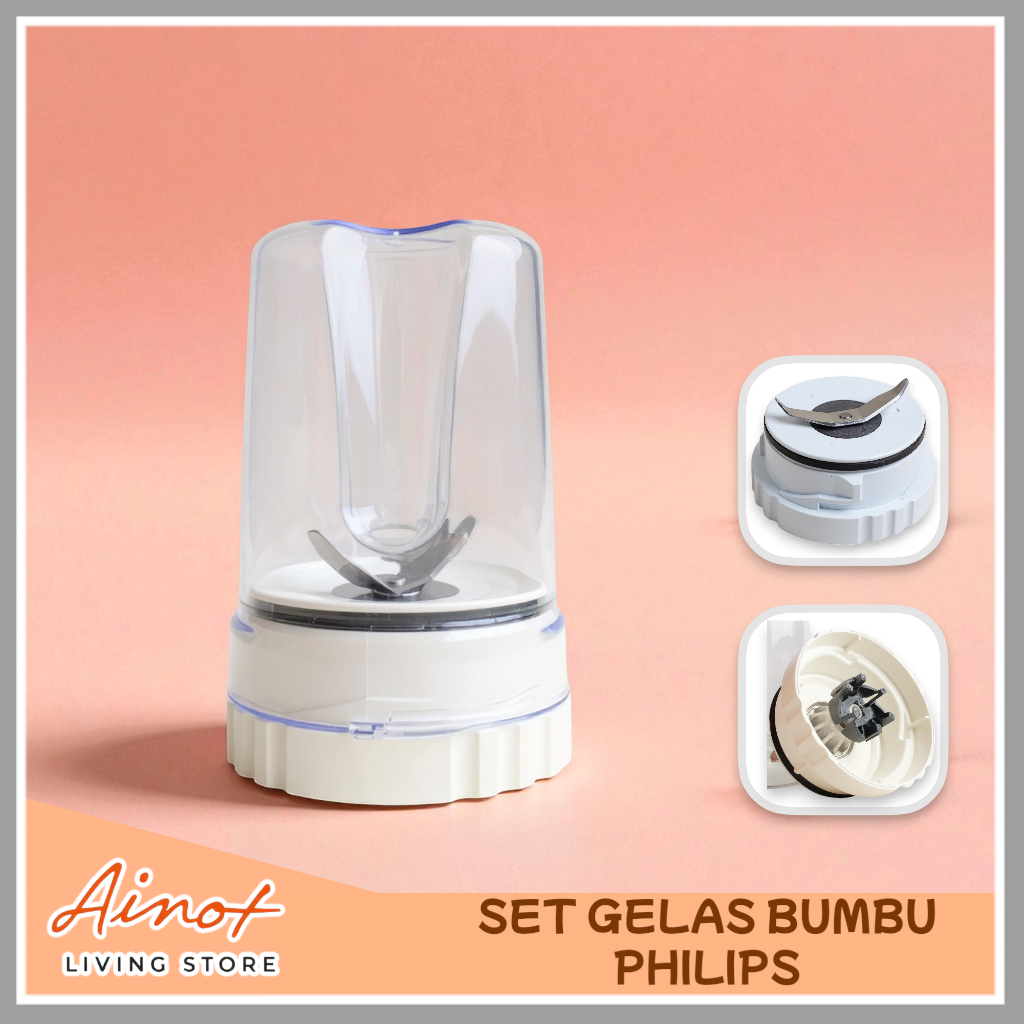 [ALS] SET Gelas Bumbu Blender Philips - 1Set Pisau dan gelas blender Philips HR2115 - Gelas bumbu ph