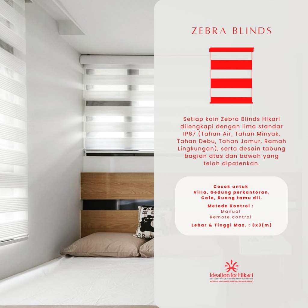 Zebra blind - Tirai gulung - Tirai Gulung aesthetic