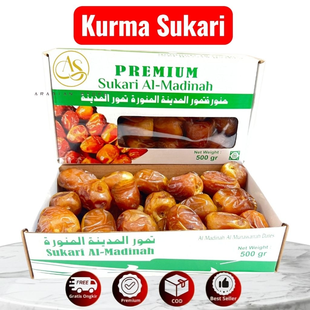 Kurma Sukari Al-Qassim Grade A 500gram Premium Kurma Madu Sukari Al-Qassim Grade A 500gram Premium