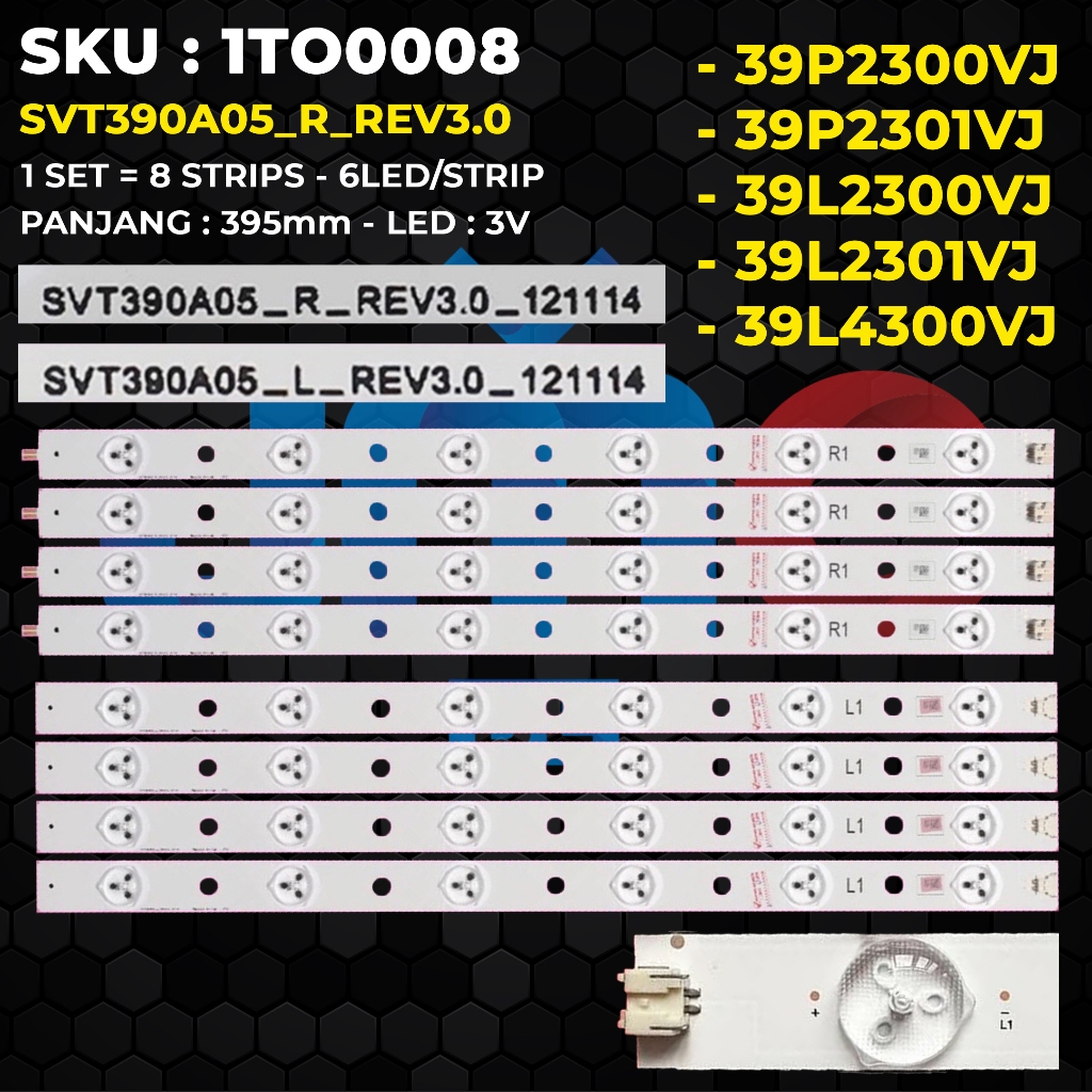 Backlight TV TOSHIBA 39 Inch 39P2300VJ 39P2301VJ 39L2300VJ 39L2301VJ 39L4300VJ