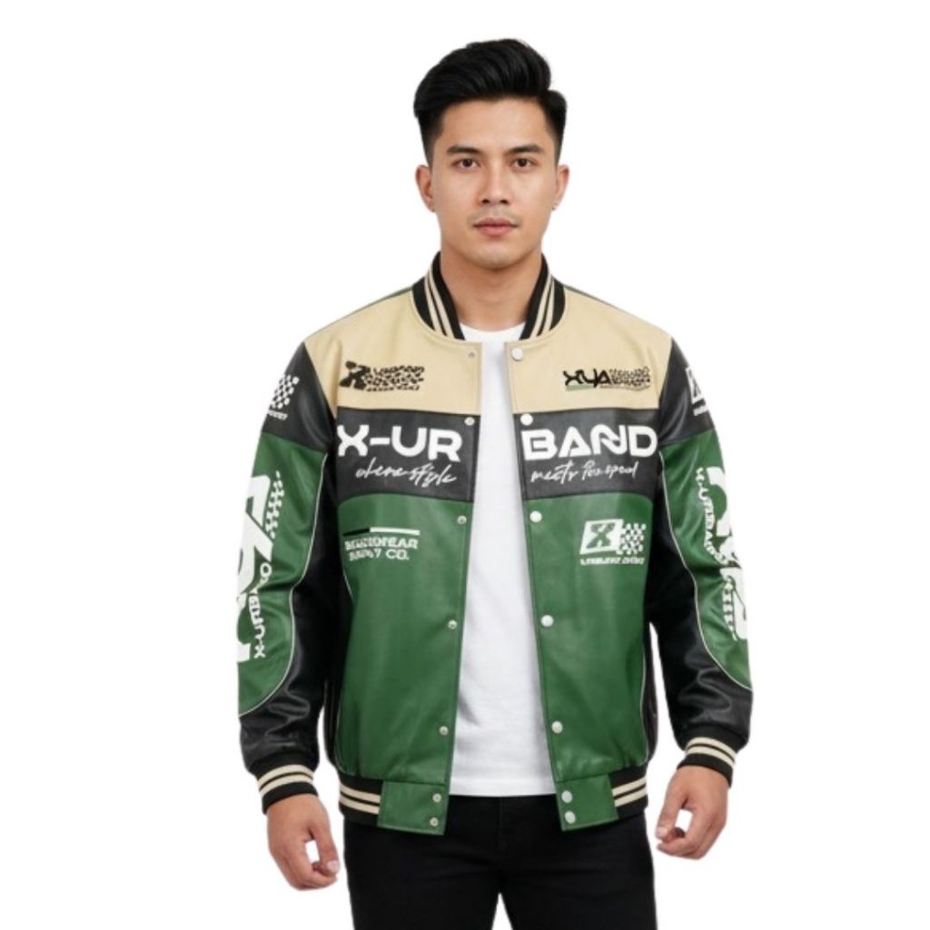 Jaket Nascar Kulit Pria Wanita Jaket Motor Ridding Racing Sunmori Nascar Jacket Vintage Full Bordir 