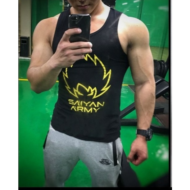 SINGLET GYM PRIA LEKBONG TANKTOP SPORT WEAR