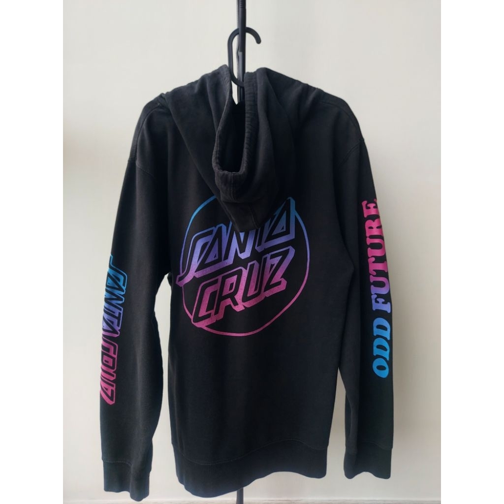 [RARE] Streetwear Hoodie Odd future x Santa Cruz Hitam Size S