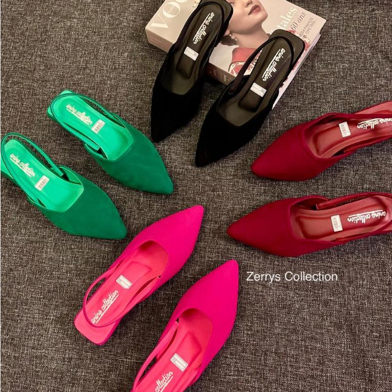 Sandal Selop Polos Wanita/Sandal Selop Tali Karet Tinggi 3 cm/Sandal Selop Wanita Terlaris Dan Kekin