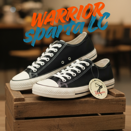 BEST SELLER Sepatu Warrior Sparta LC Low Cut Hitam Putih Original Pria Wanita (100% Asli)