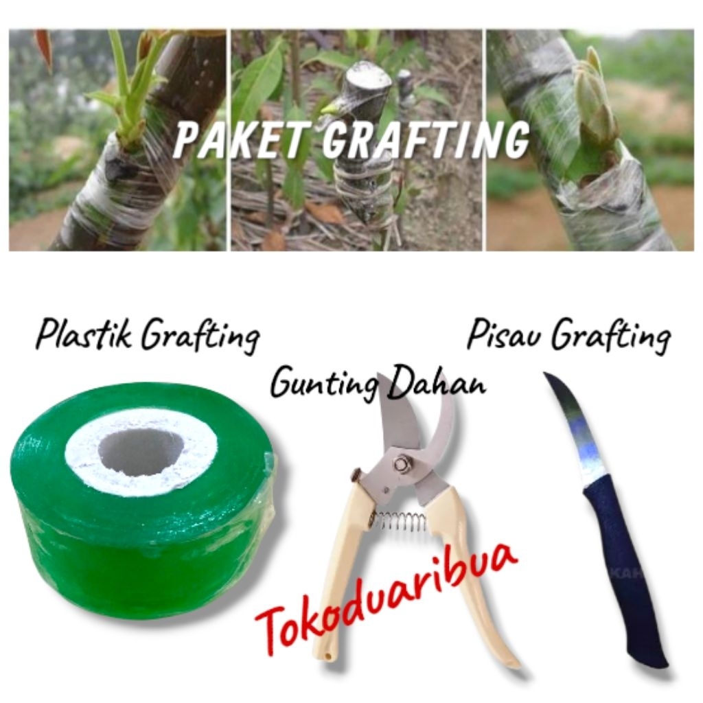 Grafting Tool Set Lengkap Pisau okulasi + Tape Okulasi + Gunting dahan |  Set Grafting Tool Pisau Ok