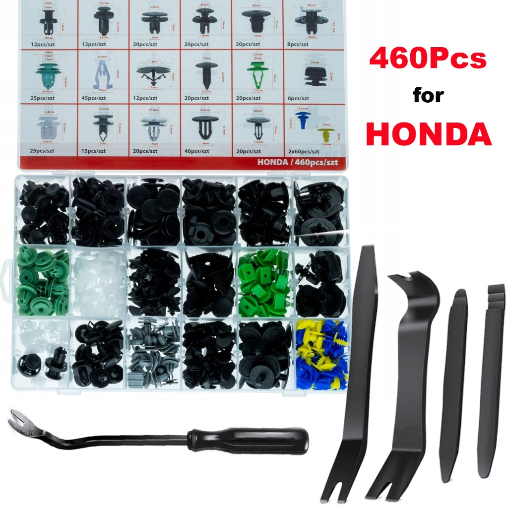 460 Klip Baut Rivet Plastik Nylon Penahan Bumper Mobil Clip Honda Accord, CRV Civic Fit Odyssey. Dll
