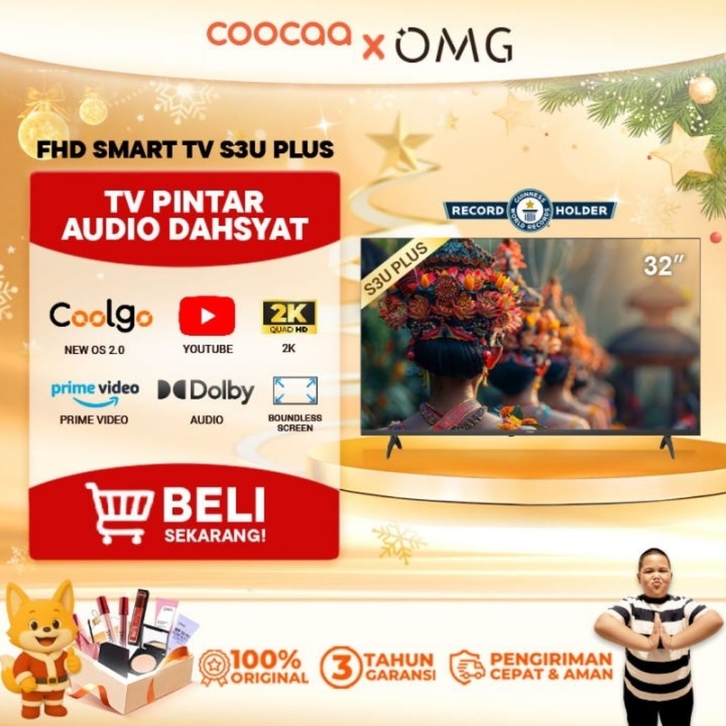 [KARGO] [NEW] COOCAA 32 inch Frameless Smart TV Digital LED TV | Smart TV | Digital TV | Bezel Less 