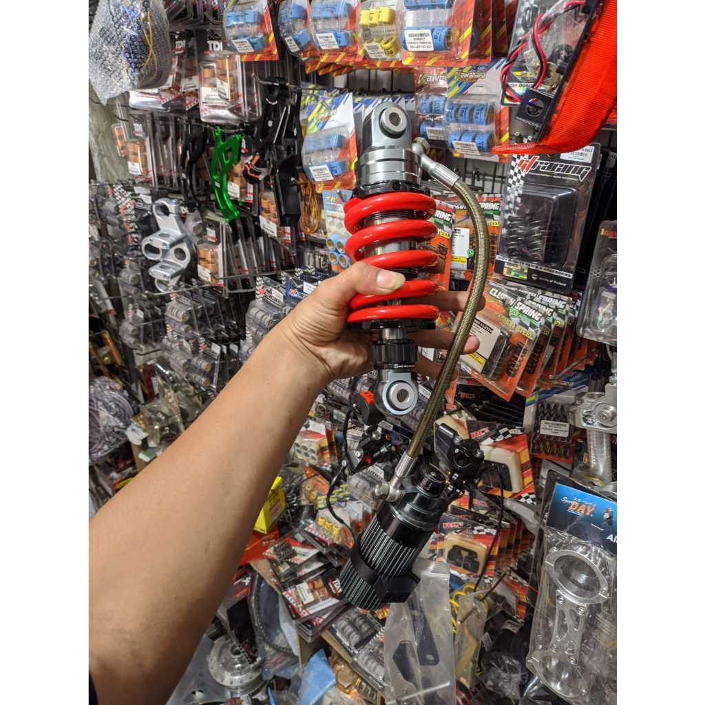 SHOCK SHOCKBREAKER MONOSHOCK BELAKANG TAD RACING X FIN MX KING DOUBLE TABUNG UKURAN 205 MM MX KING