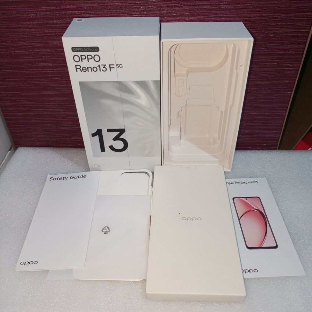 dus hp Oppo Reno 13f 5G bok handphone asli copotan