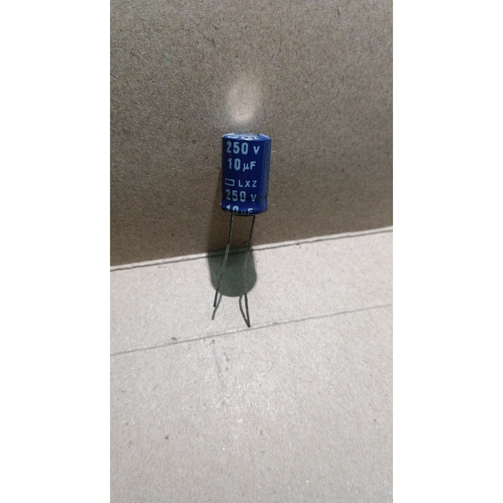 6254 kapasitor elco 10uf 10 uf 250v 250volt 250 volt nippon chemicon