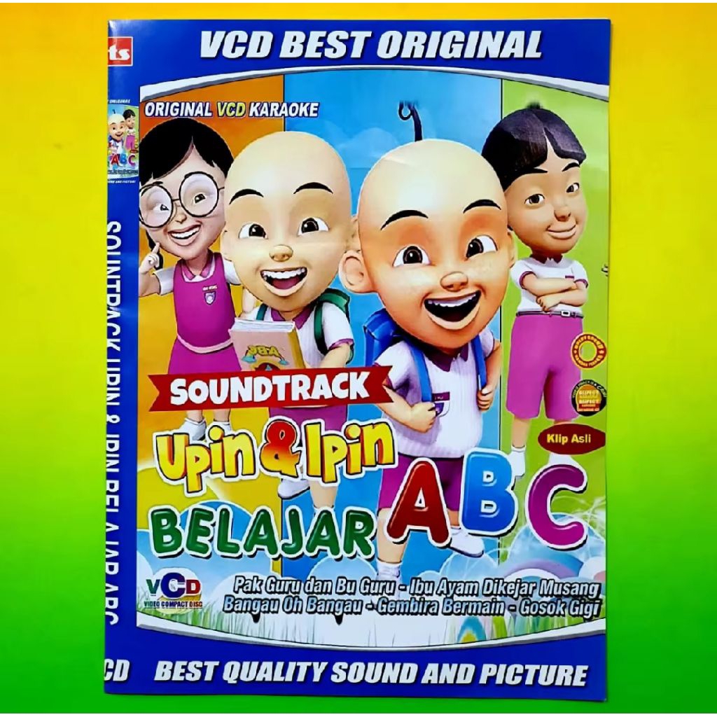 KASET VCD EDUKASI ANAK SOUNTRACK LAGU FILM UPIN IPIN-KASET VCD UPIN IPIN TERBARU-VCD EDUKASI ANAK