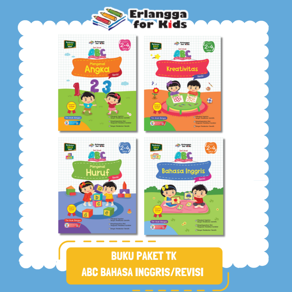 [Erlangga Official] Buku Seri Anak Abc: Mengenal Angka Revisi Usia 2-4 tahun