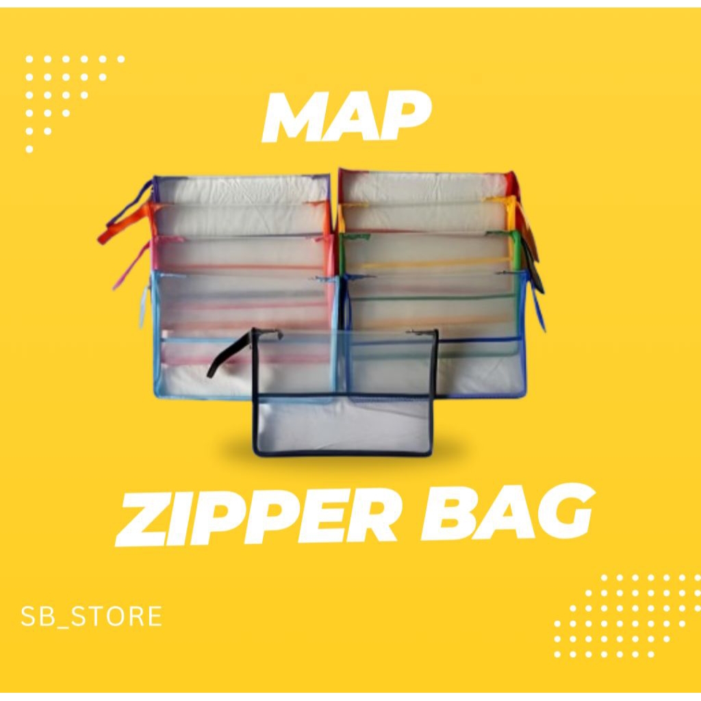 MAP ZIPPER BAG / MAP JALA / MAP PLASTIK
