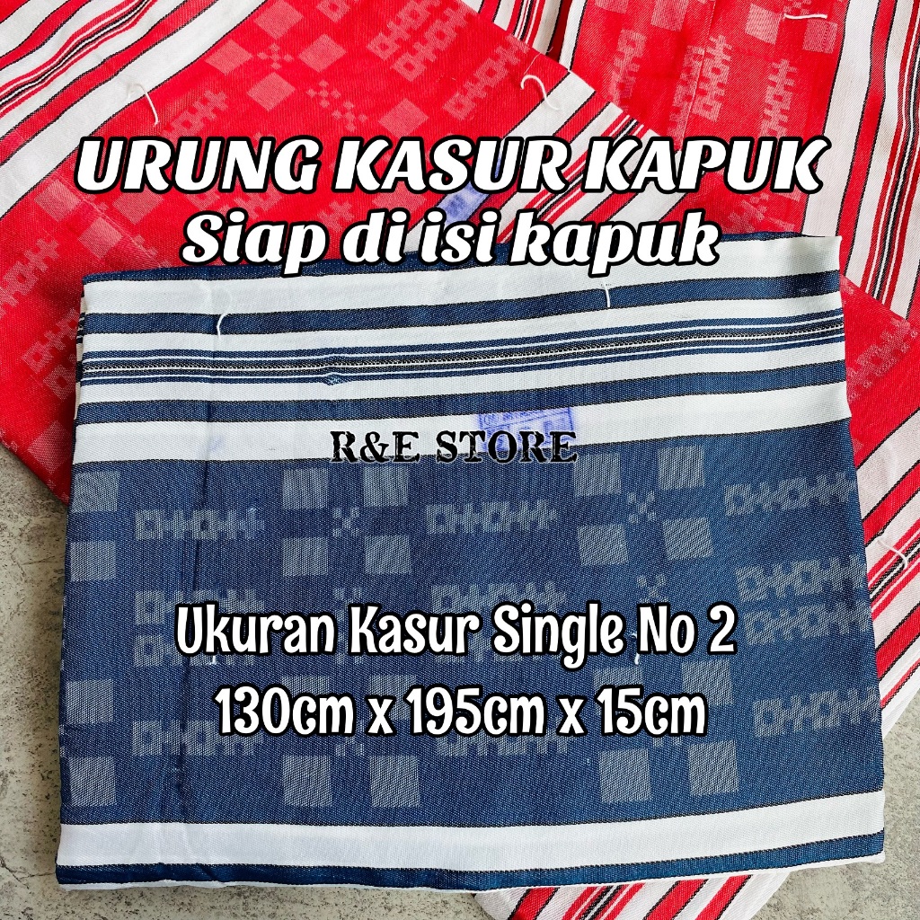 Urung Kasur Kapuk No 2 Single Motif Salur / Sarung Kasur Isi Kapuk / Kulit Kasur Kapuk