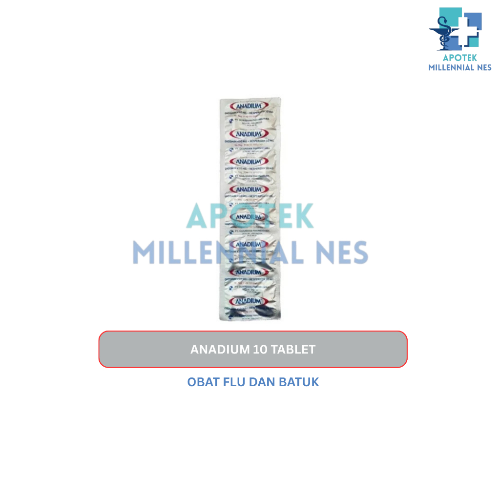ANADIUM STRIP ISI 10 KAPLET - OBAT HERBAL - ATASI WASIR