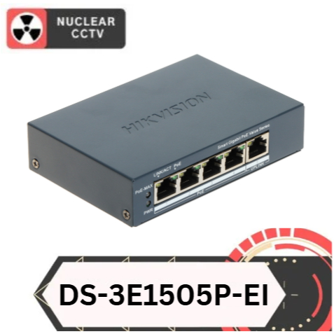 Hikvision DS-3E1505P-EI 4-Port Gigabit Smart PoE Switch