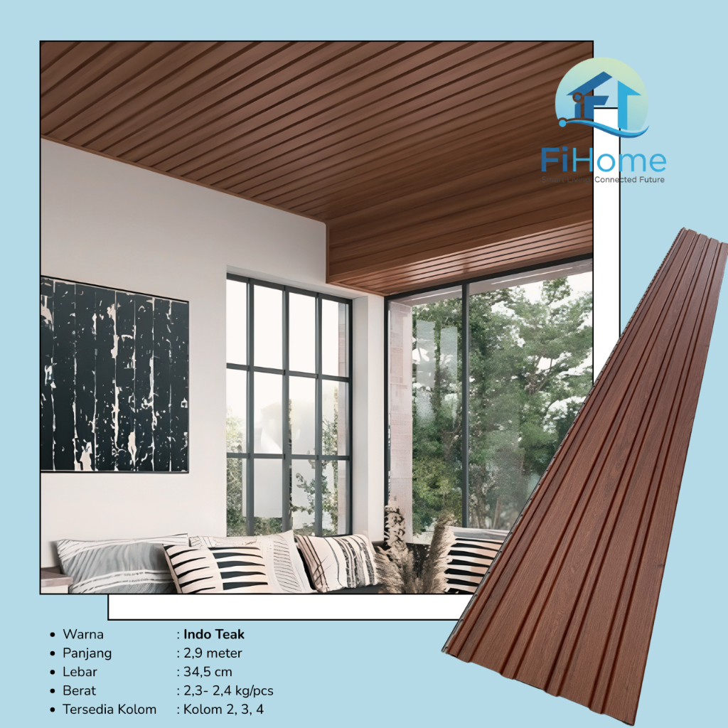 PVC Plafon Dinding PVC Soffit Panel Indoor Outdoor Plafond Wall Panel