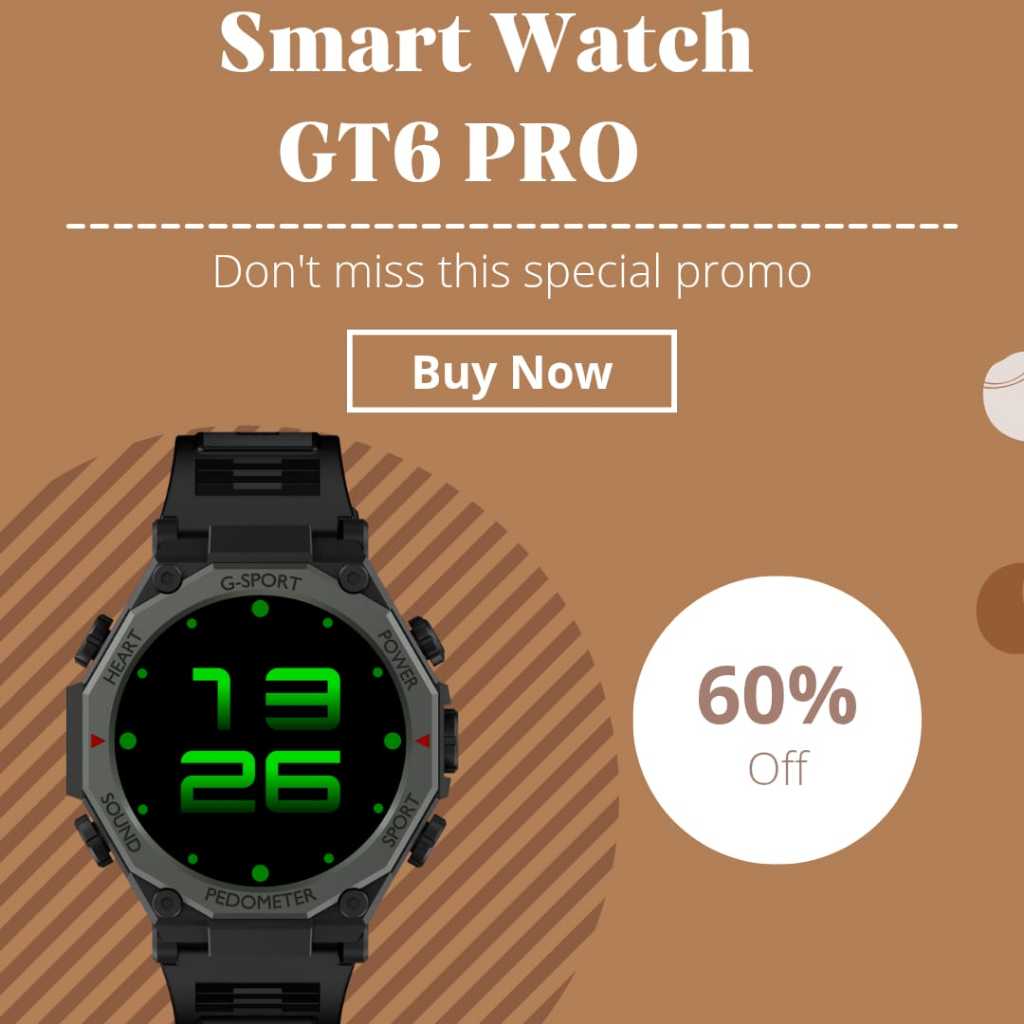 PulsarFit Jam tangan GT6 PRO  1.52inci  Layar Besar Screen Bluetooth Call Wireless Sport Analyse  Wa