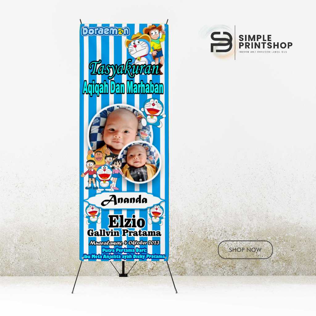 print spanduk banner 60x160 cm aqiqah custom desain