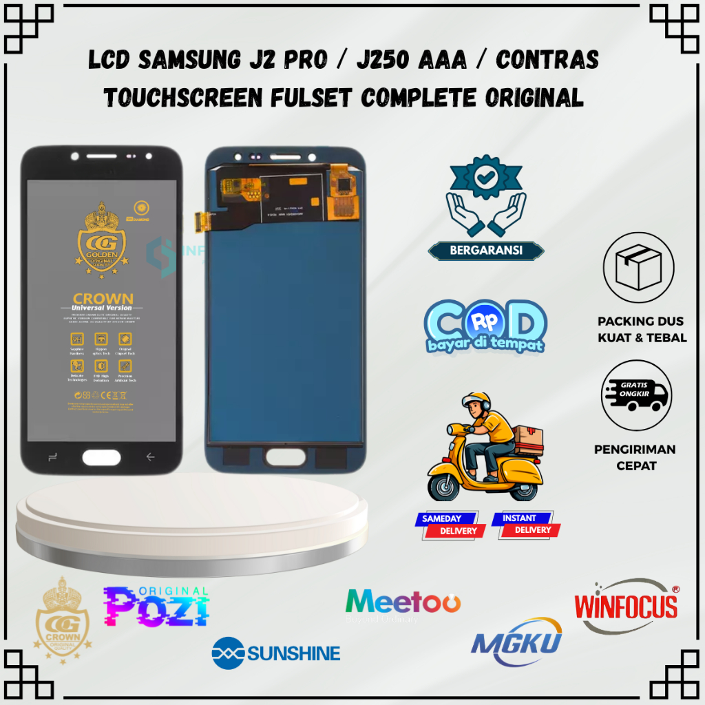LCD SAMSUNG J2 PRO / (SAMSUNG GALAXY J2 PRO 2018) TOUCHSCREEN FULSET COMPLETE ORIGINAL