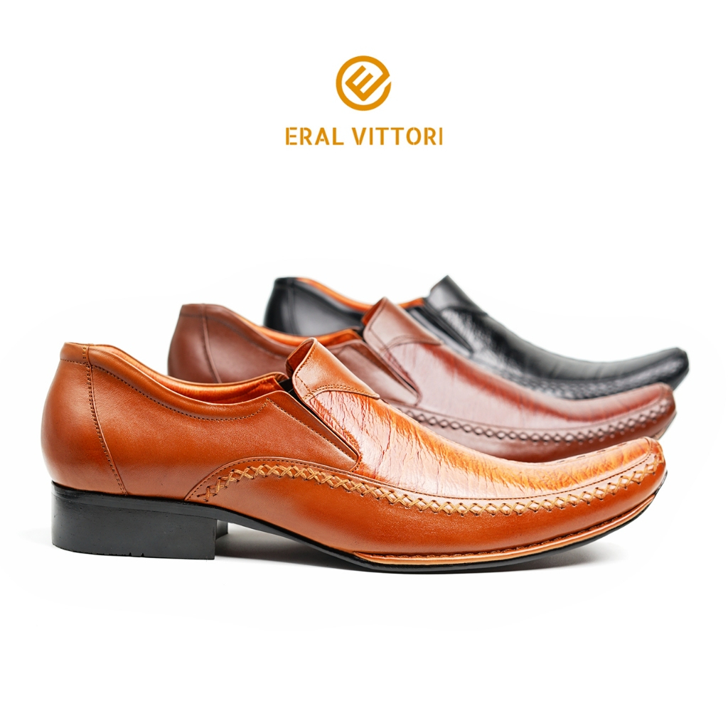 Eral Vittori - Ersive 208 Sepatu Pantofel Pria Formal Bahan Kulit