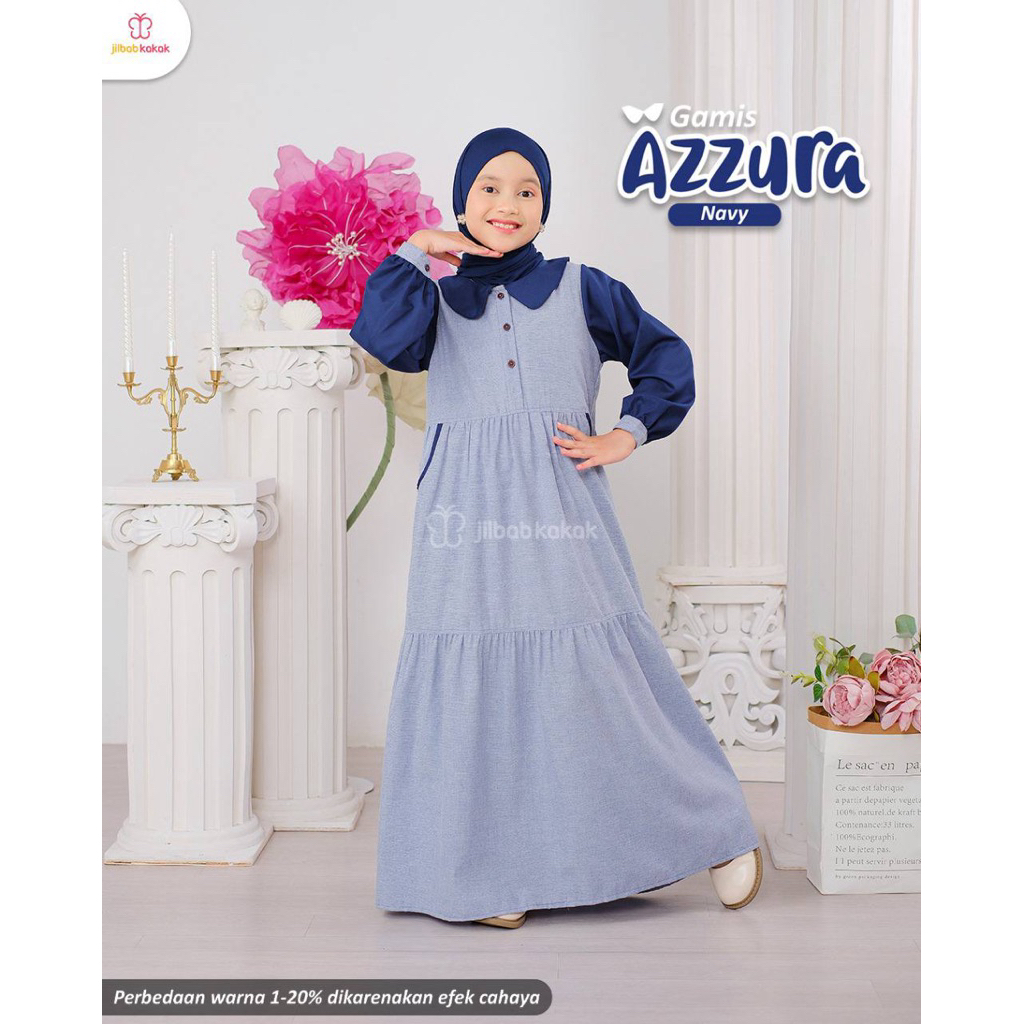 Dress Azzura by Babyjab | Baju Muslim Anak Perempuan Bahan Katun