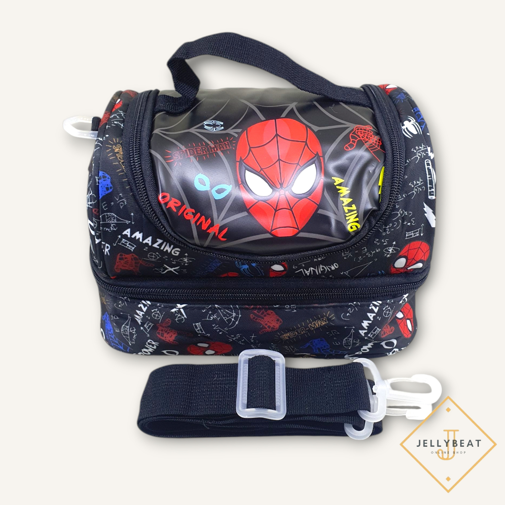 Tas Susun MOTIF SPIDERMAN /Tas Slempang SMG /Lunch Bag Susun [HSD]