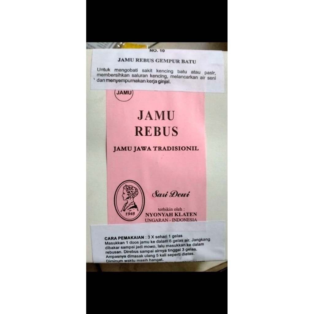 jamu rebus gempur batu/batu ginjal