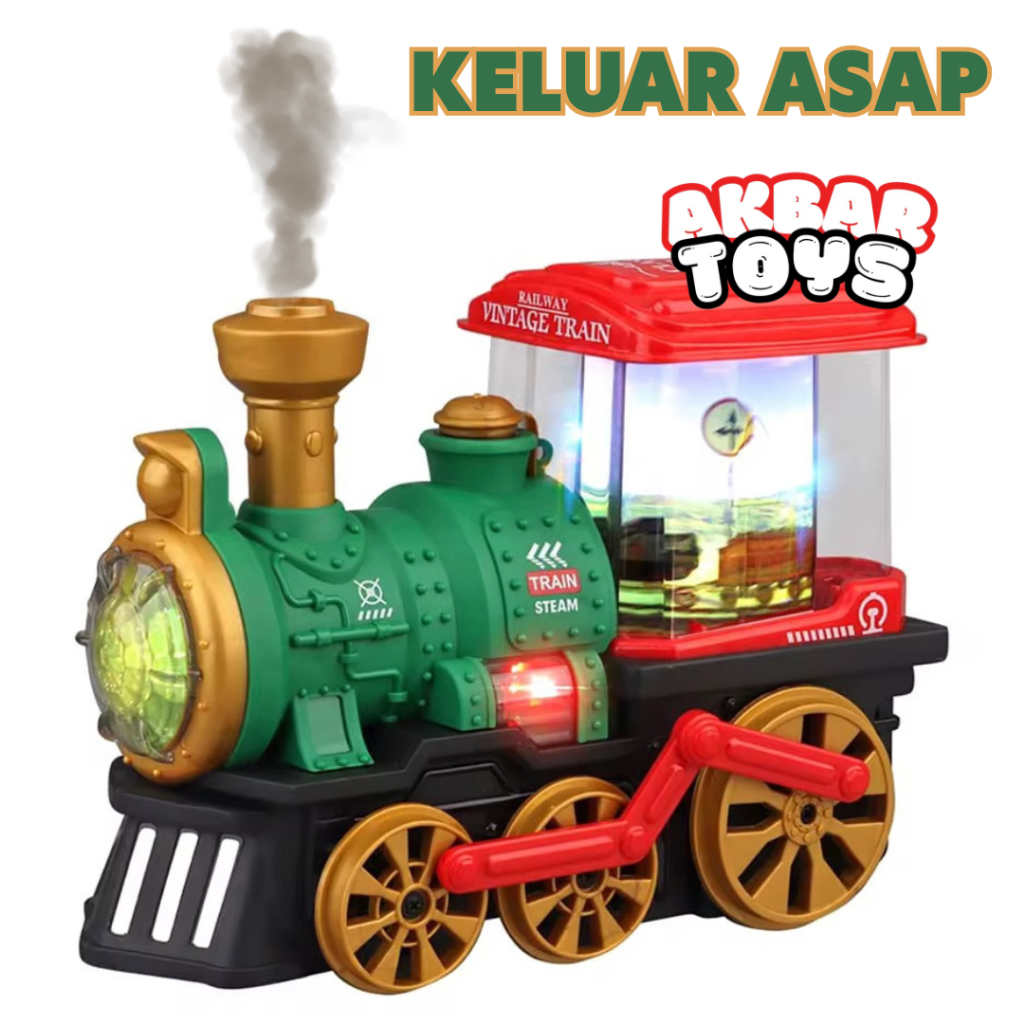 Mainan Anak Kereta Api Baterai Asap