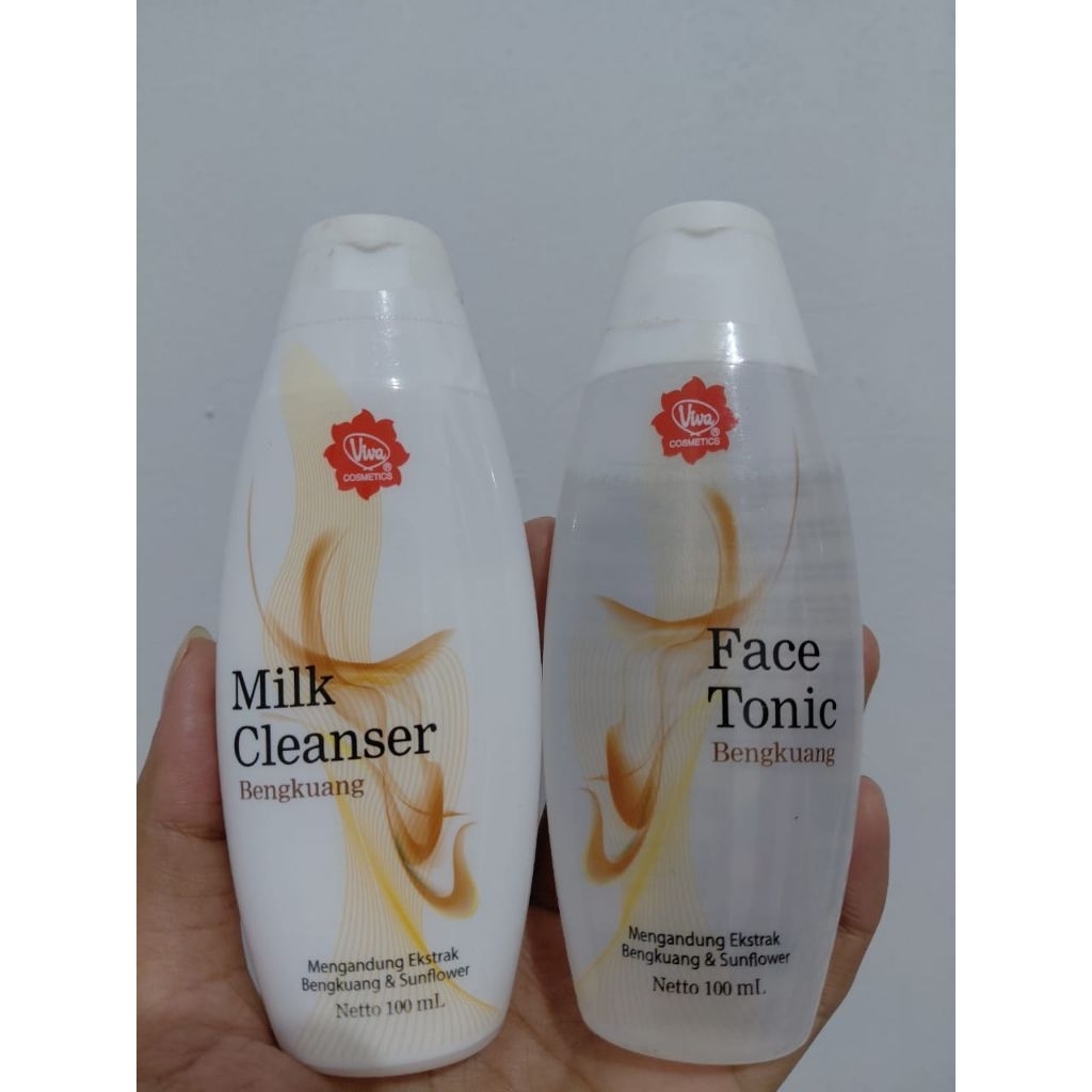 VIVA COSMETICS FACE TONIC dan MILK CLENSER get 2 produk (PRE LOVED BACA DESKIRPSI)