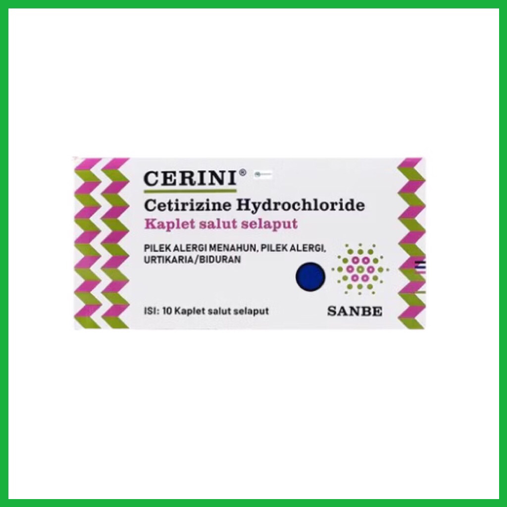 ICR Farma - Cerini Cetirizine 10mg Strip 10 Tablet - Anti Alergi Gatal Gatal