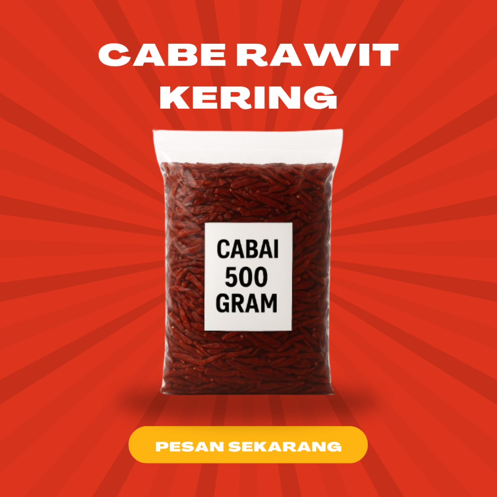 Cabe Rawit Kering 500 Gram Super Pedas