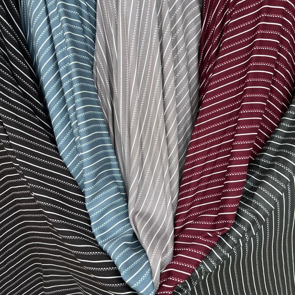 Kain Katun Rayon Salur Terbaru | katun rayon | rayon motif salur| Rayon premium | Daster | Kemeja | 