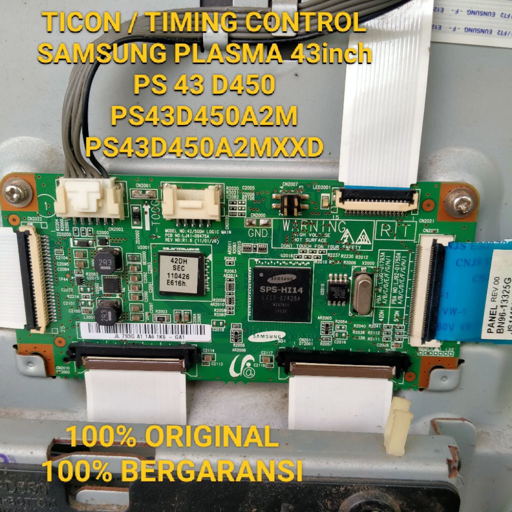 TICON / TIMING CONTROL t con TV SAMSUNG PLASMA 43inch PS43D450A2M, PS43D450 PS 43D 450 Logic control