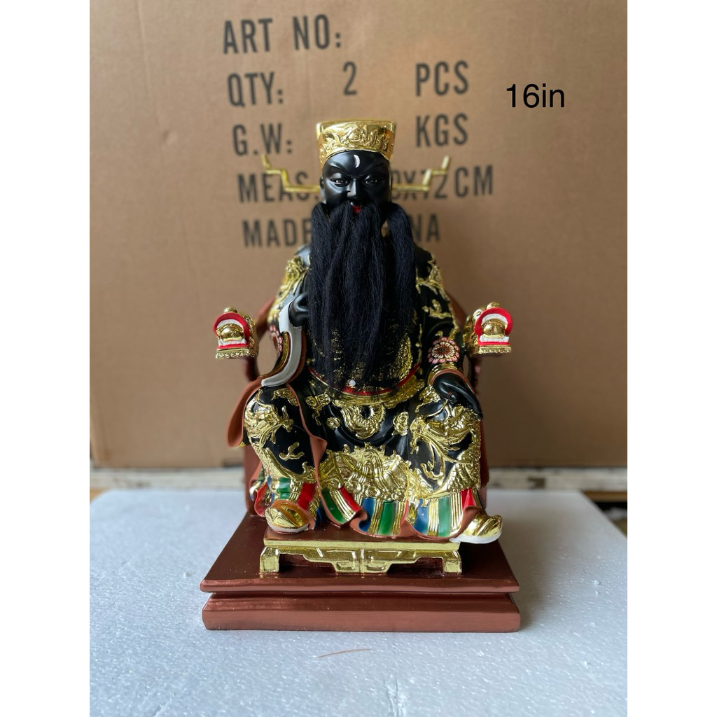patung dewa hakim Bao / jaksa Bao / Pao kong 16in fiber