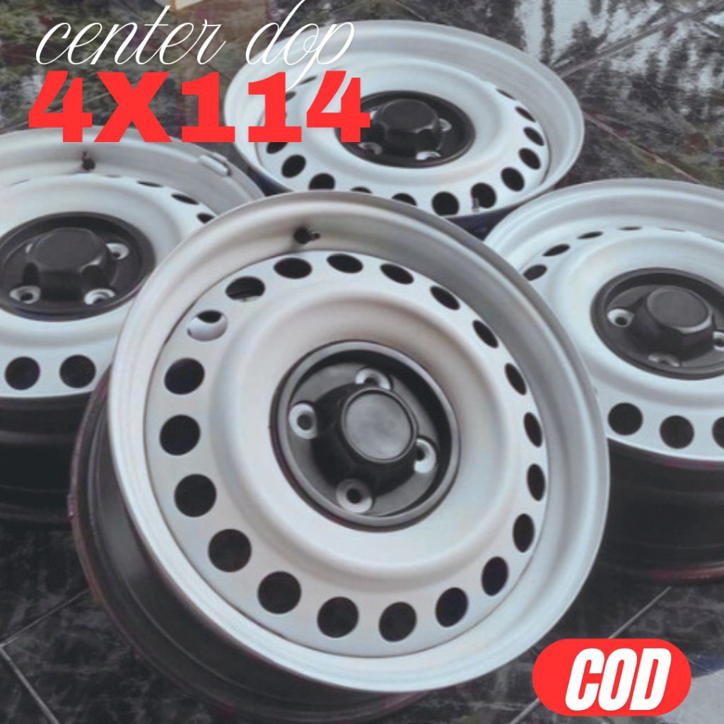 (1set) Center Dop velg kaleng mobil PCD 4x114 Avanza Xenia bisa untuk Ring13 Ring14 Ring15 Ring16 Ri