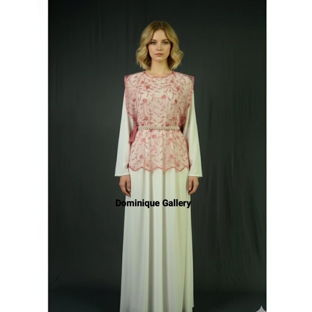 gamis dress pinky edelweis