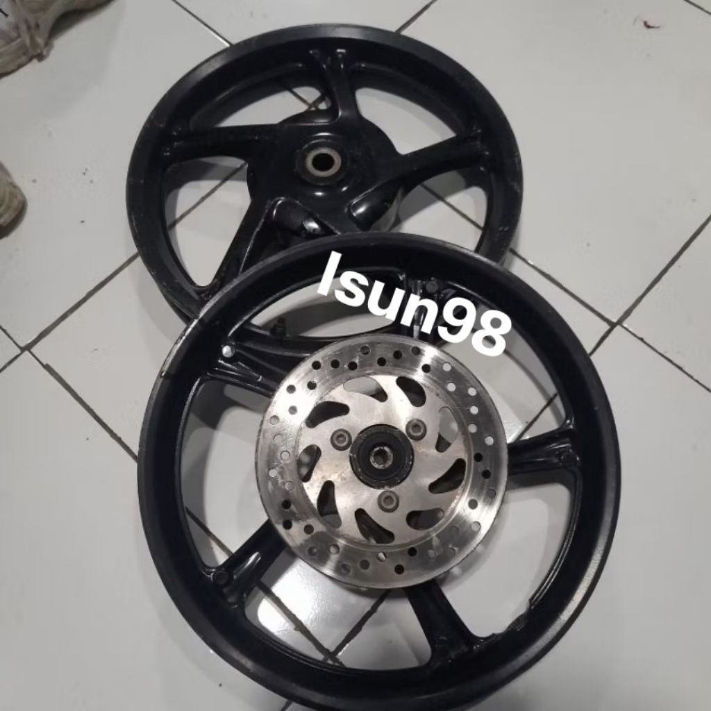 1SET VELG PELEK YAMAHA MIO Z M3 MIO S SOUL GT FINO FI XRIDE CC 125 TAPAK LEBAR ( B 2.50/D 1.60 ) COP