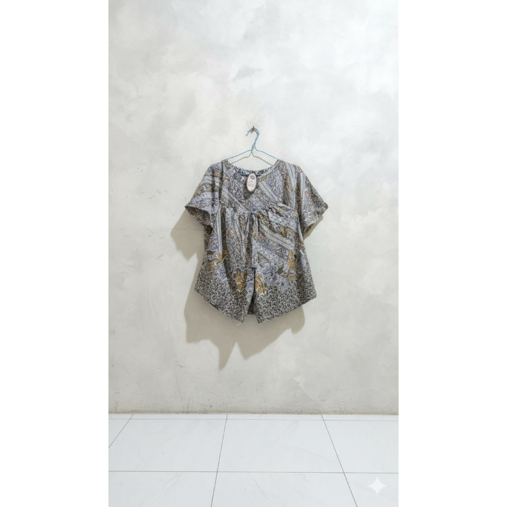 Baju OneSet Celana Pendek ~ Kain Lembut Tebal, Busui Friendly, Bumil