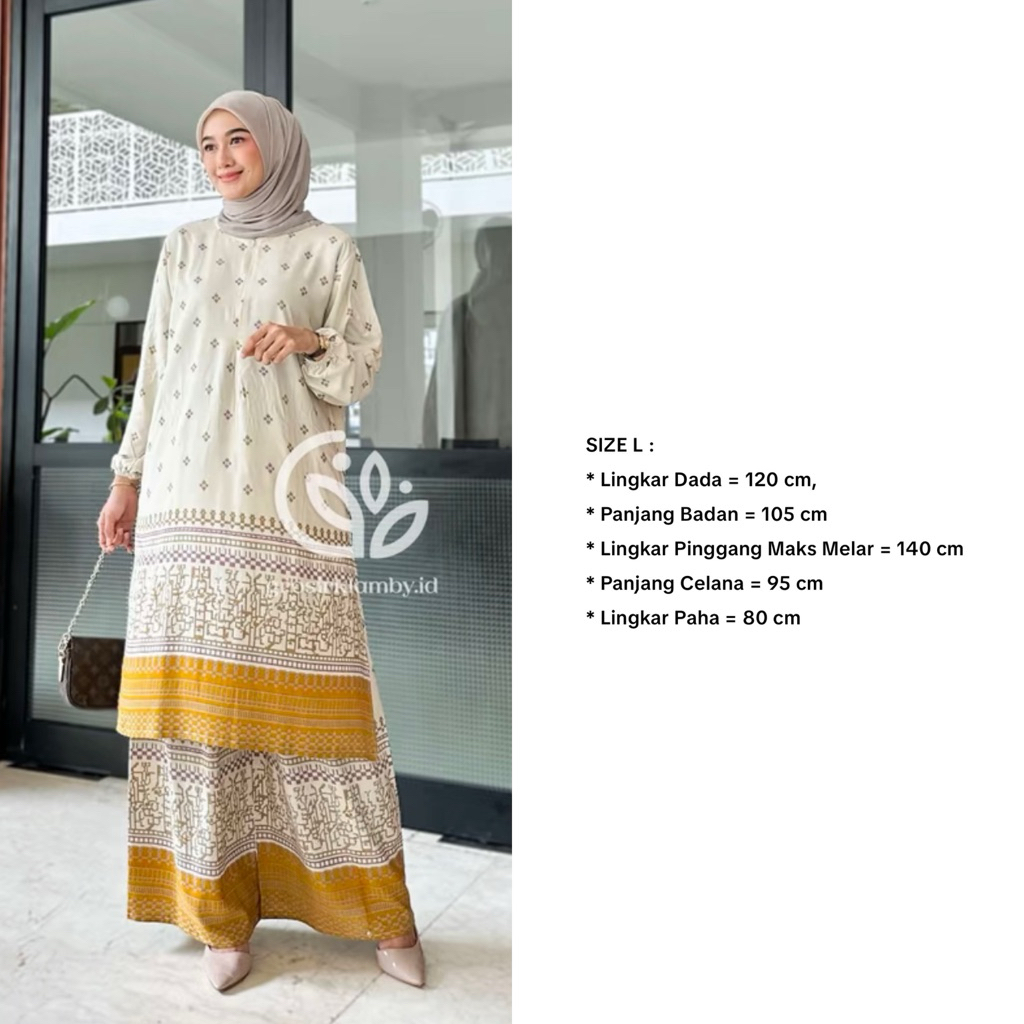 Ready Setelan Tunik Rayon Grosir Klamby - One Set Jumbo - Setelan Murah Adem