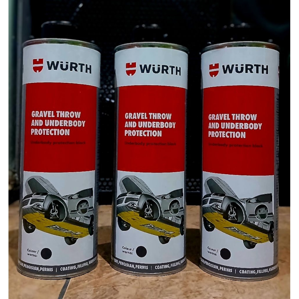 Wurth Gravel Throw Underbody Protection 1L - Anti Karat Kolong Mobil bahan karet bs diamplas dicat
