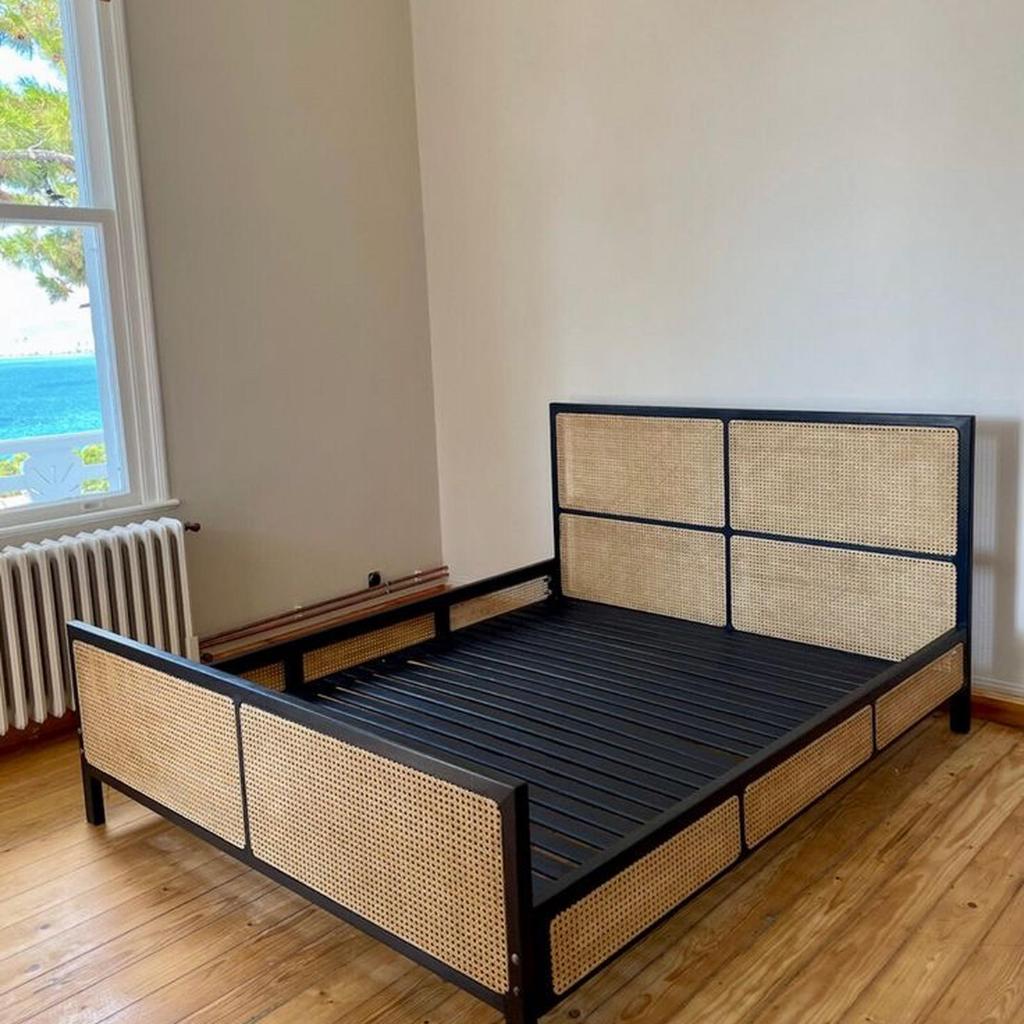 Tempat Tidur Rotan180x200 | Headboard | Dipan | Kasur Minimalis | Kerangka Tidur