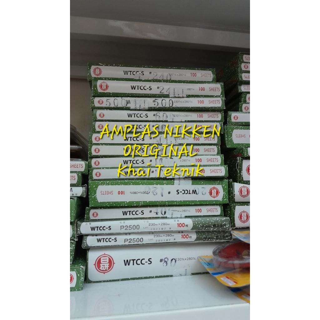 Amplas NIKKEN Eceran Amplas NIKKEN NO. 220/320/500 Waterproof Made in Japan