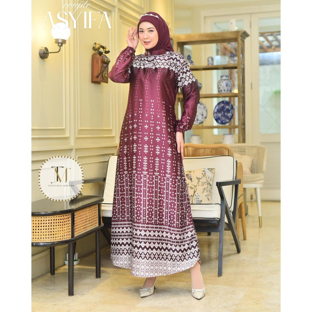 Gamis Dress Silk Premium Motif Terbaru Gamis Motif Gamis silk Premium Gamis silk Premium model terba