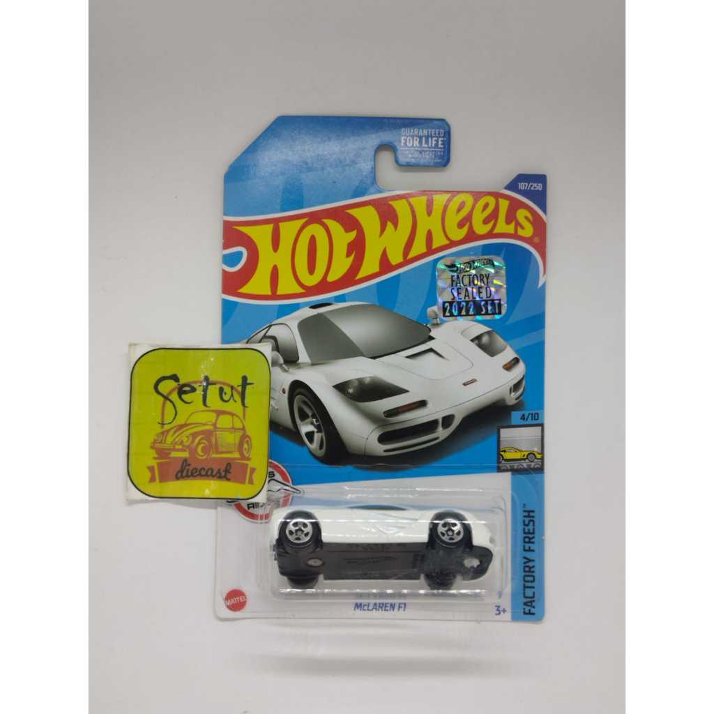 HOT WHEELS HOTWHEELS EXCLUSIVE MCLAREN F1 EXCLUSIVE RECOLOR FACTORY SEALED FS PUTIH WHITE
