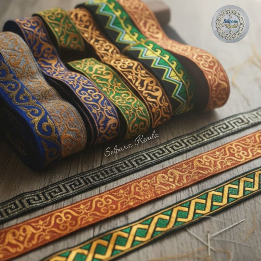 Renda India/Renda Bordir India Pita Gamis Permeter