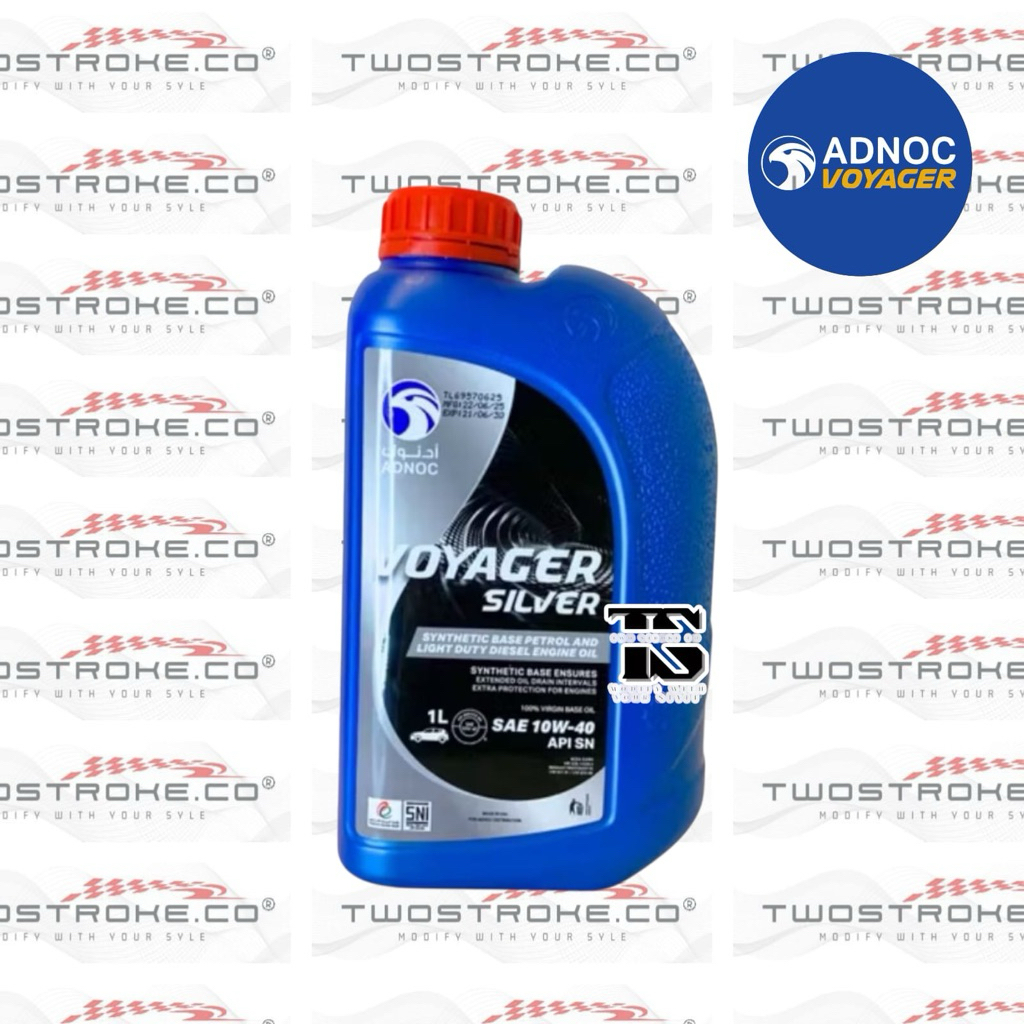 Oli Mesin Motor Adnoc Voyager Silver 10W-40 1 Liter // Oli Mesin Motor Mobil Adnoc Voyager 10W-40 Or